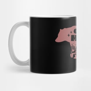 Cool Moms Club Bear Silhouette with Floral Accents Mug